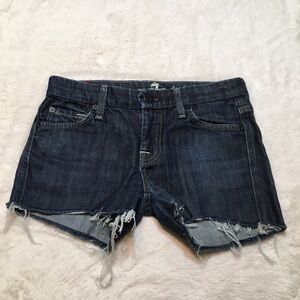 7 for all mankind cut off jean shorts size 25